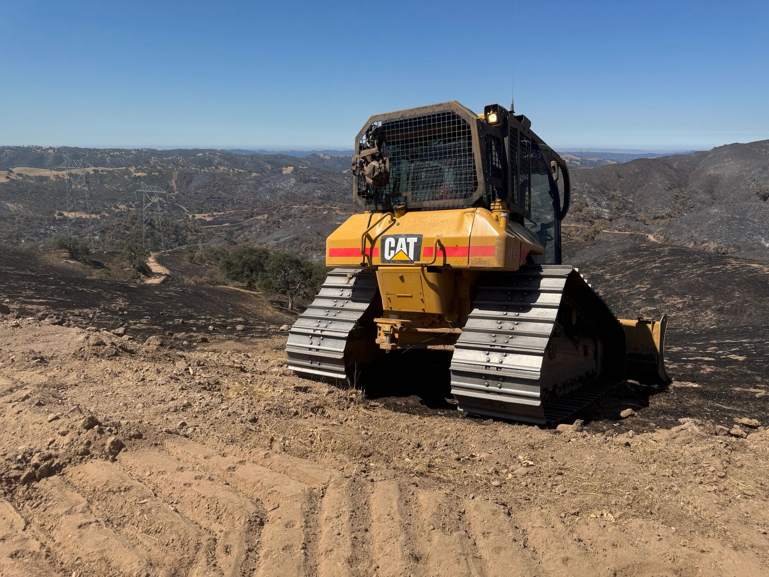 Fire dozer equipment setup